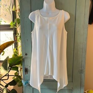 Eileen Fisher Cream Silk Georgette Blouse